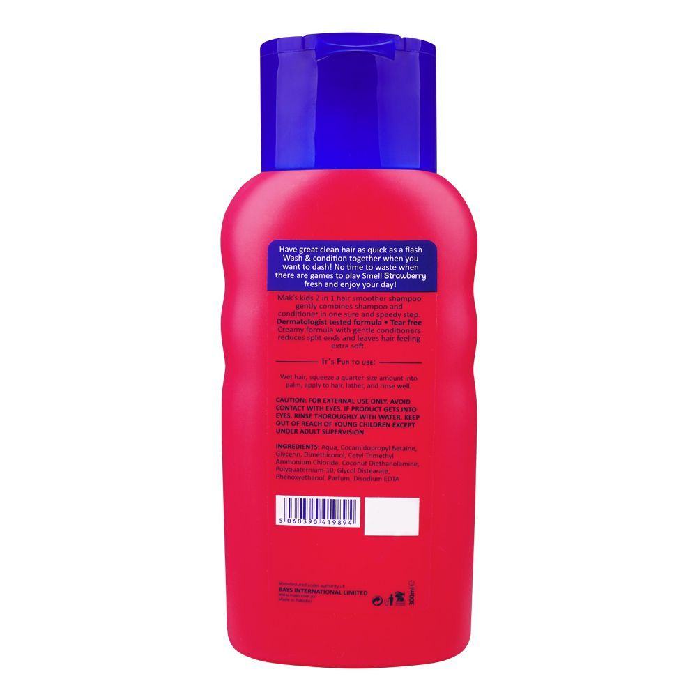 Mak’s Kids Juicy Strawberry 2-in-1 Shampoo + Conditioner 300ml