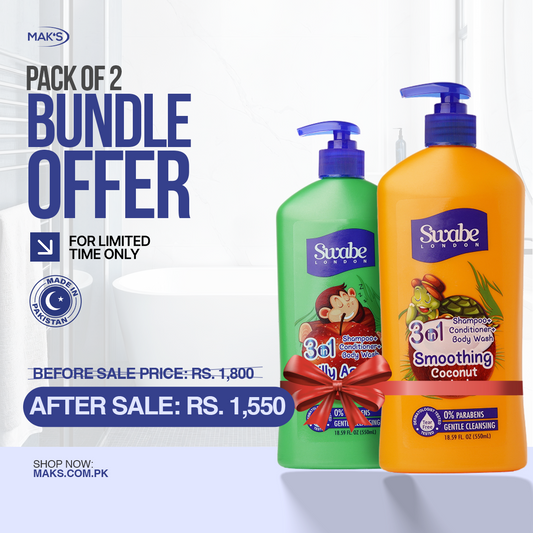 Swabe Kids by Mak’s Coconut & Apple 3-in-1 Bundle 550ml